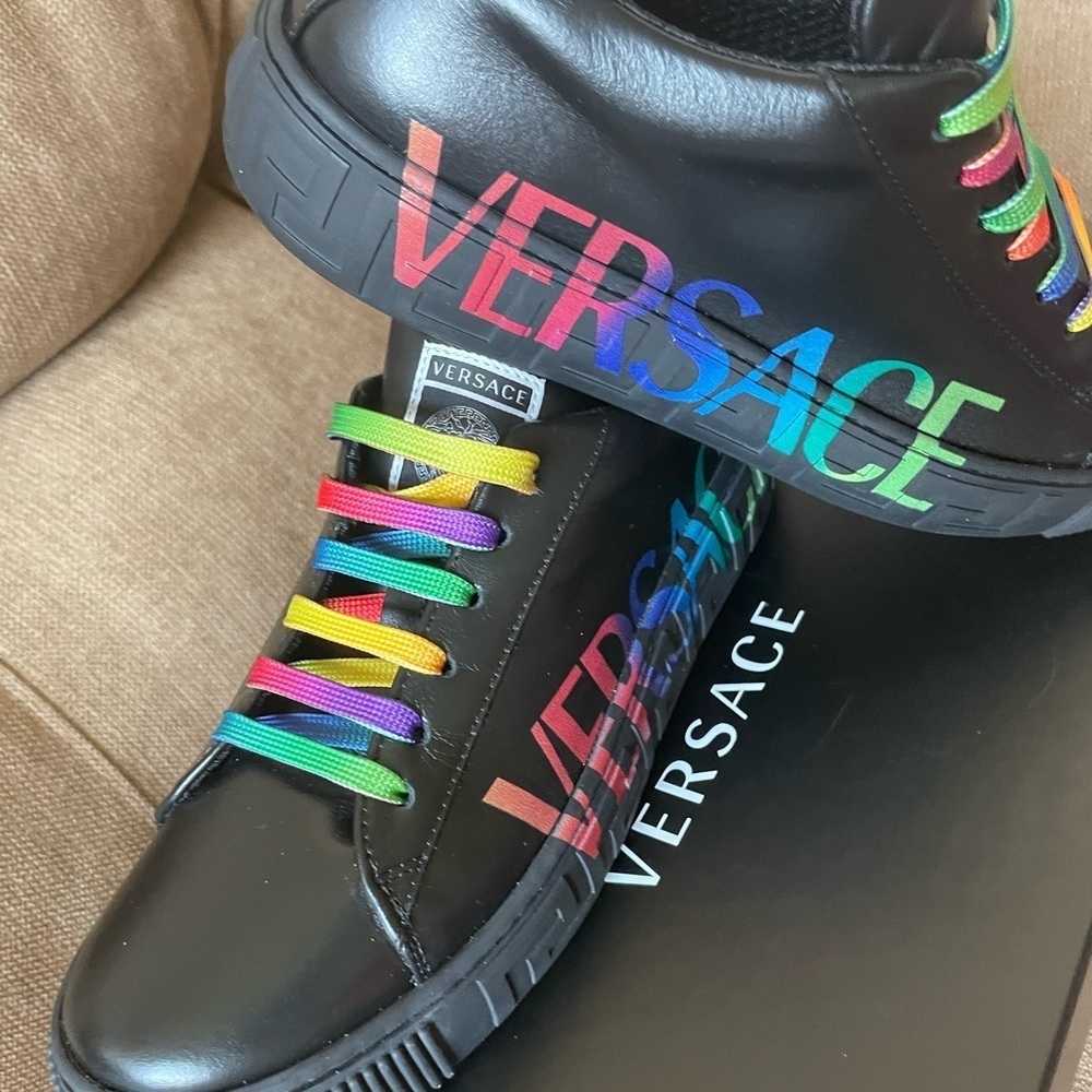 Versace Leather Sneakers - Picture 3 of 12